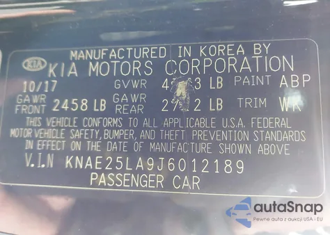 2018 Kia Stinger Premium z USA, uszkodzony, nr VIN KNAE25LA9J6012189